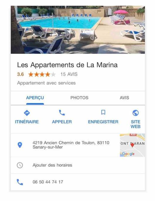 Les Appartements De La Marina Sanary-sur-Mer Bagian luar foto